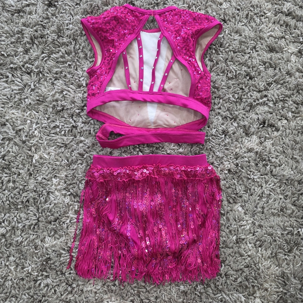 Weissman Gemstone And Fringe Dance Costume Go Get It Size IC - Picture 3 of 8
